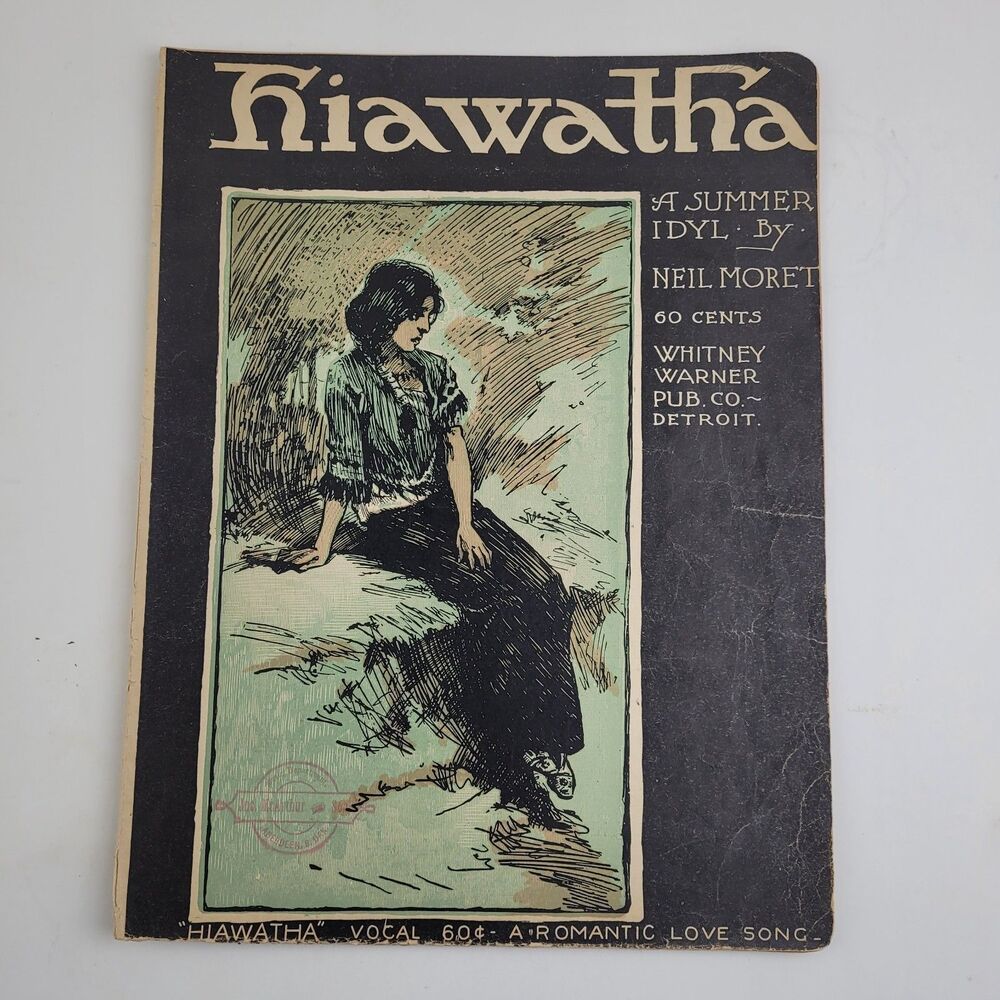 Antique Sheet Music 1902 Hiawatha A Summer Idyl - Neil Moret #SM3